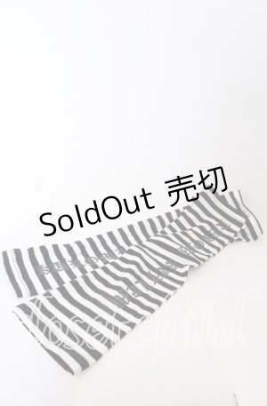 画像: REFLEM / アームカバーのみ/サンリオコラボクロミプリントビッグTシャツ+ボーダーアームカバーSET  ブラック×ホワイト O-25-08-31-100-PU-ZA-OW-ZT486-F002
