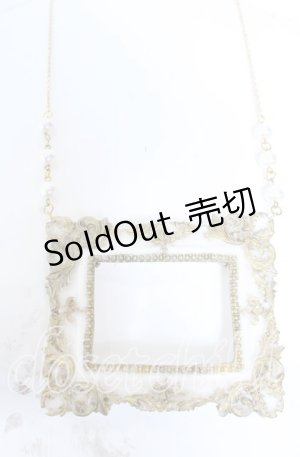 画像: Boo!Do堂 / 飾られない額縁ネックレス  ホワイト O-25-08-31-018-GO-AC-OW-OS