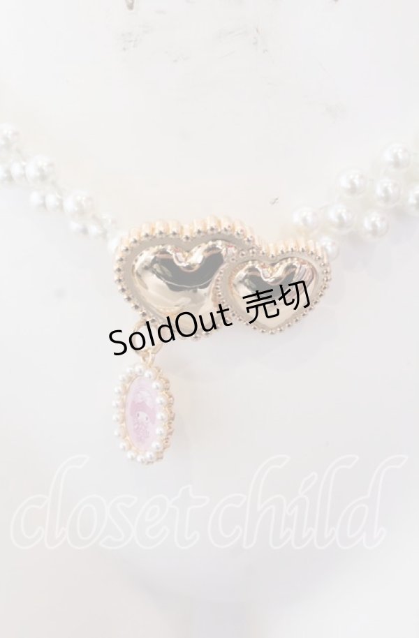 画像1: m petit by misako / サンリオキャラクターズコラボマイメロディパールベルト  シロ O-25-08-31-023-LO-ZA-OW-OS (1)