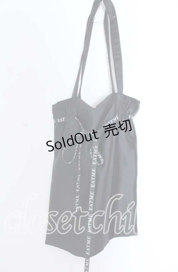 画像1: EATME / EATMEロゴリボントートバッグ  クロ O-25-08-31-028-LO-BG-OW-ZT511 (1)