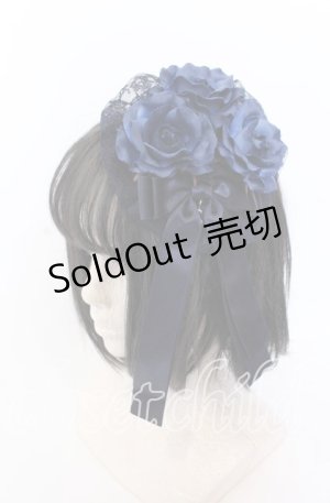 画像: metamorphose / レースフリルカチューシャ  ネイビー O-25-08-31-046-ME-AC-OW-OS