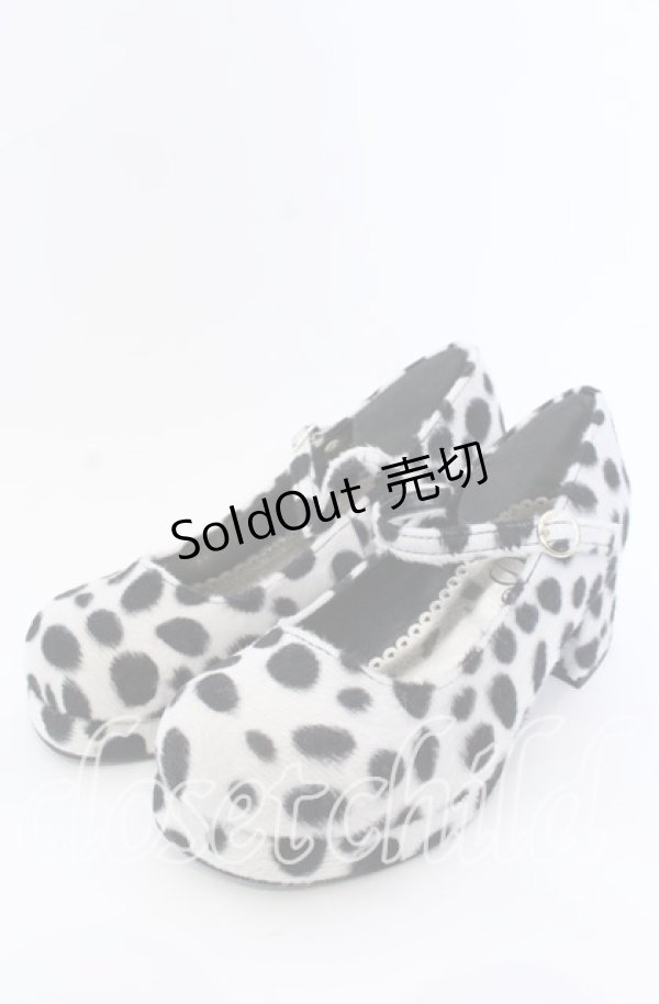 画像1: DearMyLove / ダルメシアン柄パンプス 23.0ｃｍ シロ×クロ O-25-08-31-052-EL-SH-OW-OS (1)