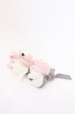 画像1: axes femme / フラワーリボンバレッタ  ピンク×シロ×グレー O-25-08-31-053-AX-AC-OW-OS (1)