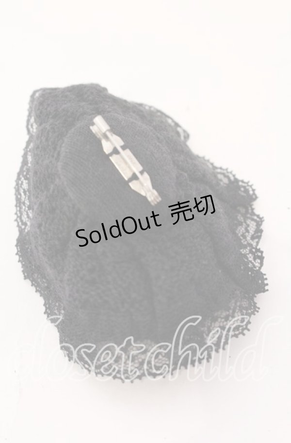 画像2: 【SALE】INGEBORG / レース使いフラワーブローチ  クロ O-25-09-01-007-LO-AC-OW-ZT485-F004 (2)