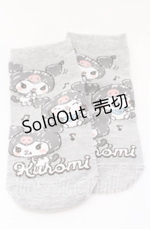 画像: サンリオ / ソックス+巾着セット ソックス単品  グレー O-25-09-01-018-EL-ZA-IG-ZT485-F001