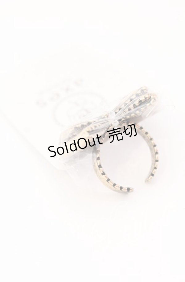 画像2: axes femme kawaii / リボンリング  アンティークゴールド O-25-09-01-023-AX-AC-IG-OS (2)