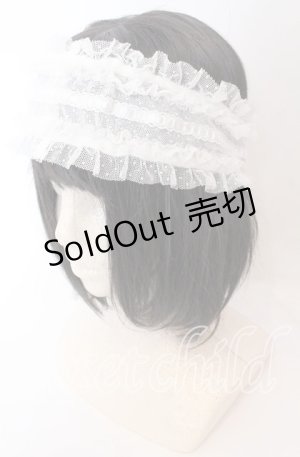 画像: PINK HOUSE / ドットチュールヘアバンド  シロ O-25-09-01-025-LO-AC-OW-OS