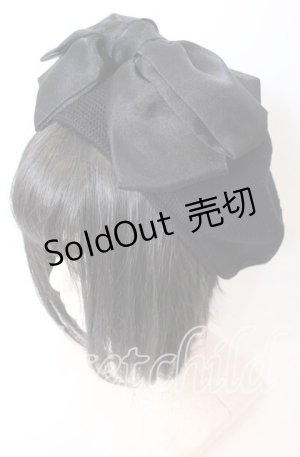 画像: axes femme / オーガンジーリボンベレー  クロ O-25-09-01-028-AX-AC-IG-OS