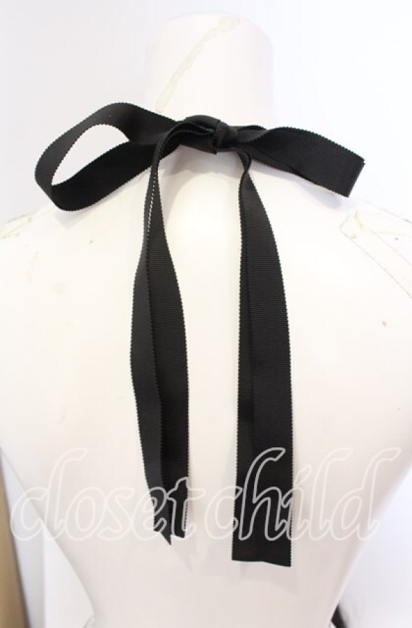 画像2: 【SALE】INGEBORG / ビーズ＆リボンネックレス  クロ×クリア O-25-09-01-032-LO-AC-OW-ZT485-F003 (2)