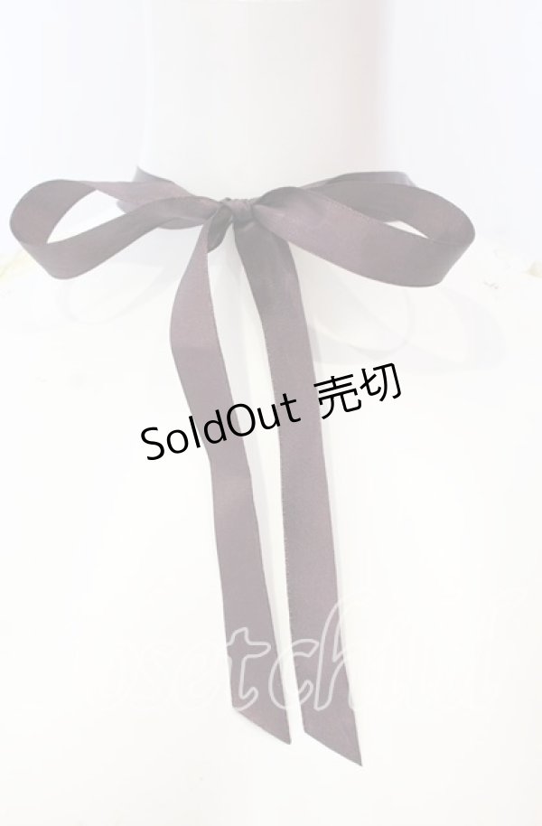 画像3: 【SALE】INGEBORG / カメリア＆ローズリボンネックレス  ワイン O-25-09-01-033-LO-AC-OW-ZT485-F003 (3)