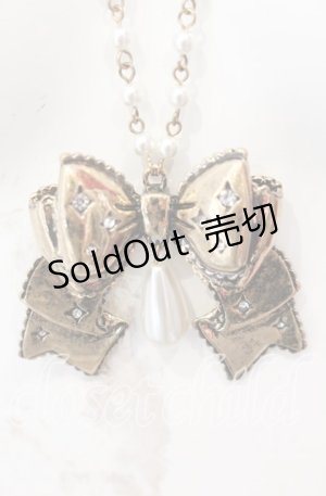 画像: axes femme kawaii / リボンネックレス  ゴールド O-25-09-01-036-AX-AC-IG-OS