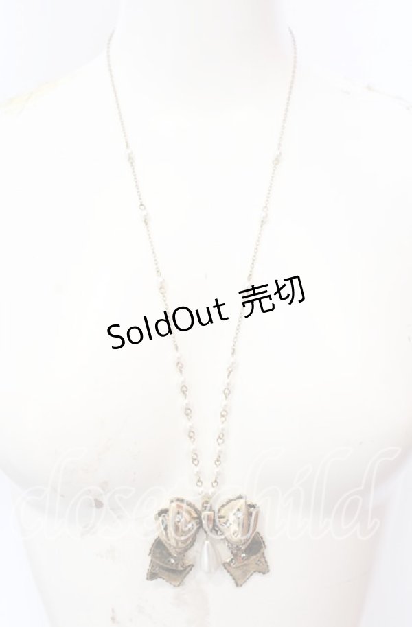 画像2: axes femme kawaii / リボンネックレス  ゴールド O-25-09-01-036-AX-AC-IG-OS (2)
