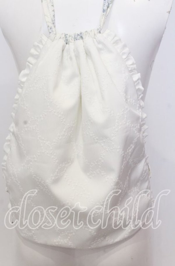 画像2: 【SALE】merry jenny / floralレースナップサック  オフ×サックス O-25-09-03-025-LO-BG-IG-ZT-K023 (2)