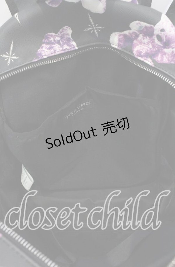 画像3: TRAVAS TOKYO / 総柄プリントバックパック  ブラックｘパープル O-25-09-03-026-PU-BG-YM-ZT0916A (3)
