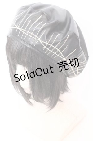 画像: 【SALE】CuLLt / GOKOU BERET　ベレー  ブラック×シルバー O-25-09-03-039-PU-AC-IG-ZT387