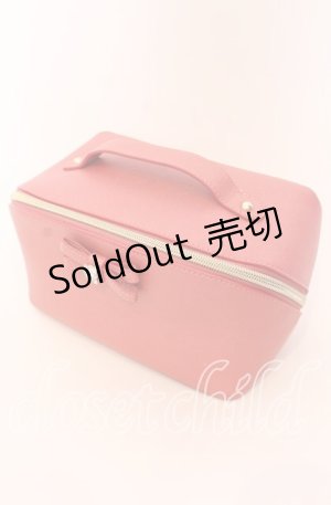 画像: m petit by misako / ビジューリボンポーチ  アカ O-25-09-03-050-LO-ZA-OW-OS