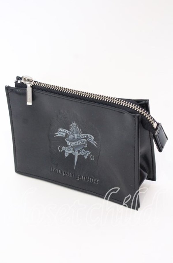 画像1: Jean Paul GAULTIER / SAFE SEX FOR EVER ポーチ  ブラック O-25-09-03-011-GO-ZA-IG-ZT012 (1)