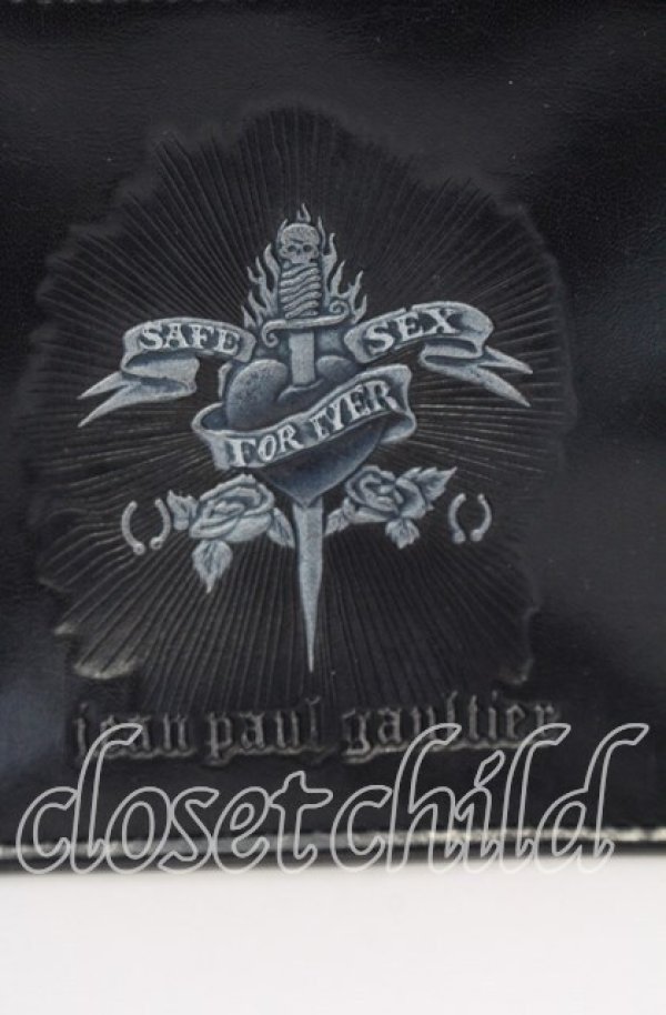 画像2: Jean Paul GAULTIER / SAFE SEX FOR EVER ポーチ  ブラック O-25-09-03-011-GO-ZA-IG-ZT012 (2)