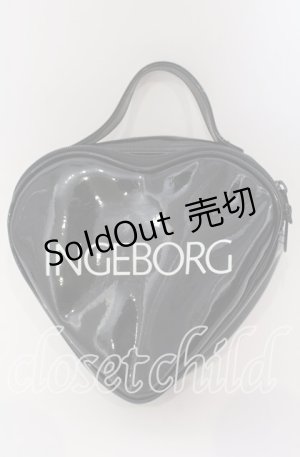 画像: INGEBORG / エナメルハートバッグ  クロ O-25-09-03-002-LO-BG-IG-OS