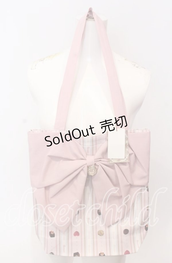 画像1: Amavel / Nounours Chocolatory リボントート  ピンク O-25-09-03-014-CA-BG-OW-ZT501 (1)