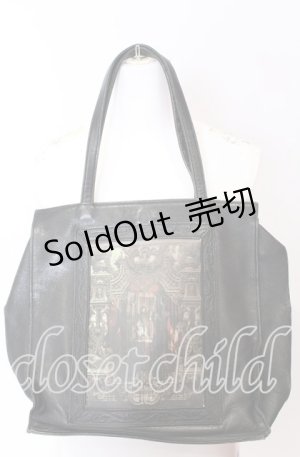 画像: Jean Paul GAULTIER / 宗教画柄トートバッグ  ブラック O-25-09-03-021-GO-BG-IG-ZT-K023