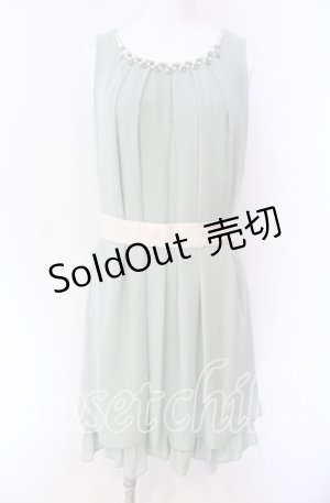 画像: axes femme / バックバラスリットドレス  グリーン O-25-09-04-025-AX-OP-IG-ZT052