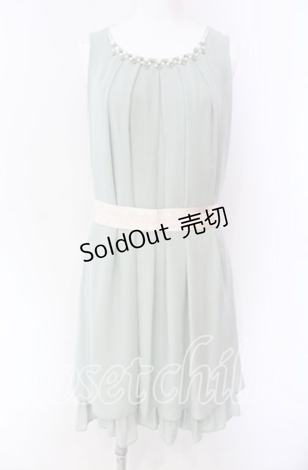 画像1: axes femme / バックバラスリットドレス  グリーン O-25-09-04-025-AX-OP-IG-ZT052 (1)