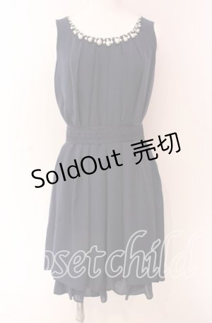 画像: axes femme / バックバラスリットドレス  ネイビー O-25-09-04-026-AX-OP-IG-ZT493