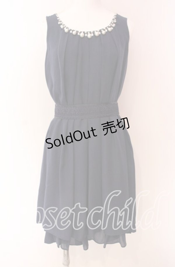 画像1: axes femme / バックバラスリットドレス  ネイビー O-25-09-04-026-AX-OP-IG-ZT493 (1)