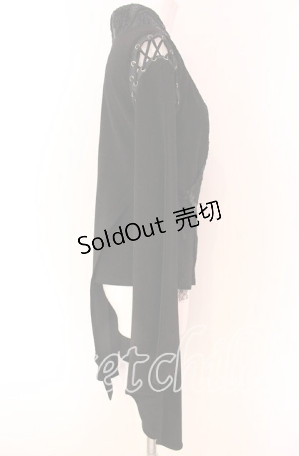 画像3: Qutie Frash / 着物カーデ  ブラック×パープル O-25-09-04-027-QU-TO-OW-OS (3)