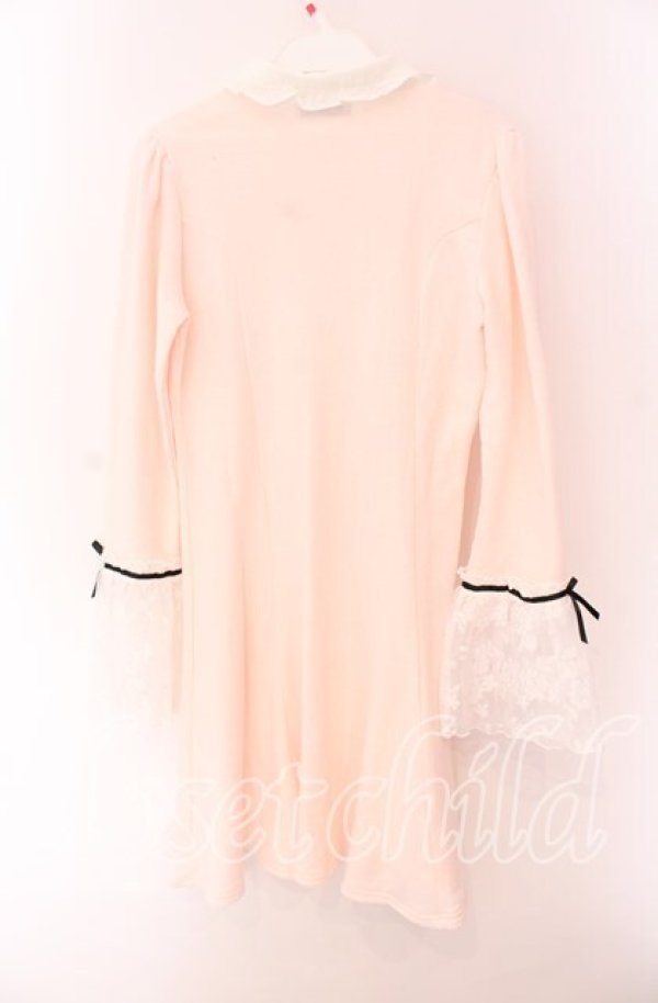 画像3: 【SALE】Ank Rouge / レース袖胸あきワンピース M ピンク O-25-09-04-031-CA-OP-OW-ZT383 (3)