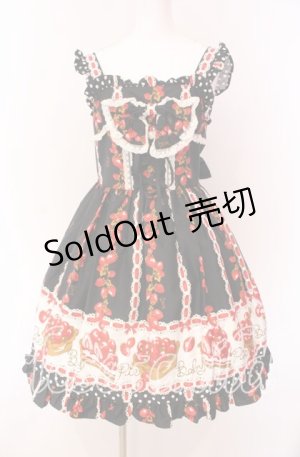 画像: BABY,THE STARS SHINE BRIGHT / BABYいちごタルトジャンパースカート  クロ O-25-09-04-004-BA-OP-IG-OS