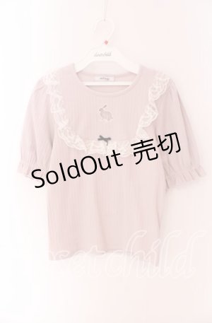 画像: Ank Rouge / ウサギくりぬきフリルブラウス  ピンク O-25-09-04-036-CA-TO-OW-OS