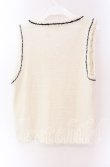 画像3: axes femme / レーシーチルデンニットベスト M キナリ O-25-09-04-041-AX-TO-OW-OS (3)