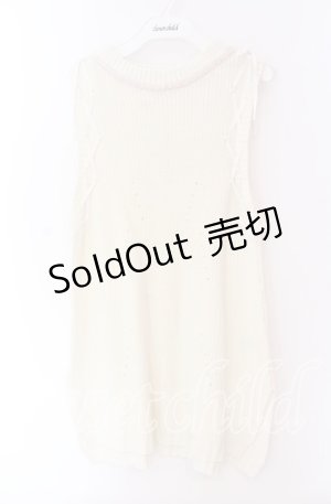 画像: axes femme / レースアップノースリニットワンピース M キナリ O-25-09-04-042-AX-OP-OW-OS