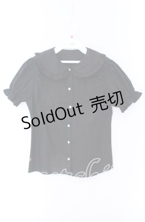 画像: Ank Rouge / ヨークタック丸襟ブラウス M クロ O-25-09-04-046-CA-BL-OW-OS