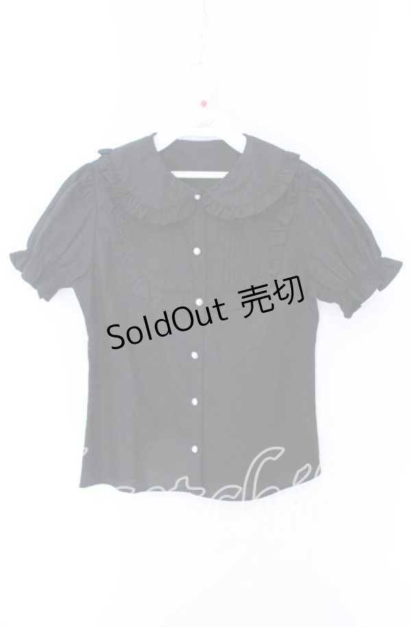 画像1: Ank Rouge / ヨークタック丸襟ブラウス M クロ O-25-09-04-046-CA-BL-OW-OS (1)