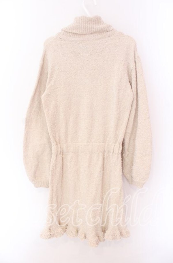 画像2: merry jenny / リボンニットワンピース F ベージュ O-25-09-04-050-LO-TO-OW-ZT383 (2)