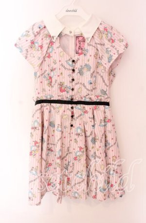画像: Honey Bunch / アリス柄ワンピース  ピンク O-25-09-04-055-LO-OP-IG-OS