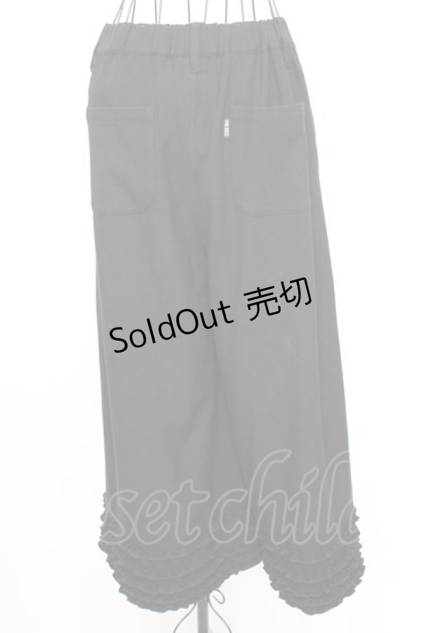 画像3: PINK HOUSE / フリル使いストレッチパンツ 3（M） クロ O-25-09-04-1004-LO-PA-IG-OS (3)