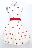 画像2: mille fille closet by LODISPOTTO / RetroFrenchハートワンピース M アイボリー×アカ O-25-09-04-1042-LO-OP-OW-OS (2)
