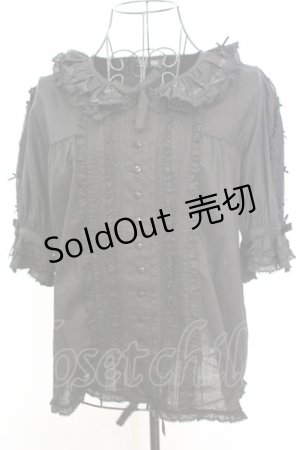 画像: PINK HOUSE / ローンフリルブラウス  クロ O-25-09-04-1009-LO-BL-OW-OS