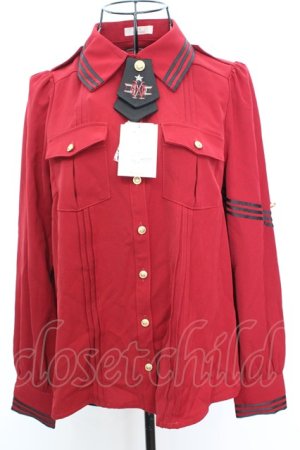 画像: Amavel / Histoire Epeist ミリタリーシャツブラウス F アカ O-25-09-04-1011-CA-BL-IG-OS
