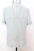 画像2: axes femme / ストライプリボンタイブラウス M ミント O-25-09-04-1012-AX-BL-YM-OS (2)