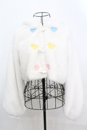 画像: To Alice / Pastel Baby Rabbit　ショートコート M シロ O-25-09-04-1013-LO-CO-OW-OS