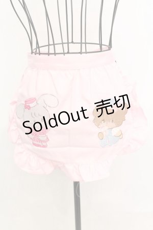 画像: axes femme kawaii / mikkoコラボ刺繍エプロン  ピンク O-25-09-04-1014-AX-SK-OW-OS