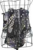 画像1: Qutie Frash / ちりめんリボン帯コルセット  ブラック O-25-09-04-1018-QU-TO-OW-OS (1)