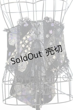 画像: Qutie Frash / ちりめんリボン帯コルセット  ブラック O-25-09-04-1018-QU-TO-OW-OS
