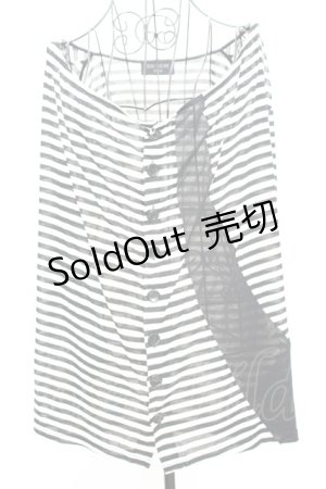 画像: BPN FOR MEN / ボーダー変形カーディガン M ブラック×ホワイト O-25-09-04-1020-GO-TO-OW-OS