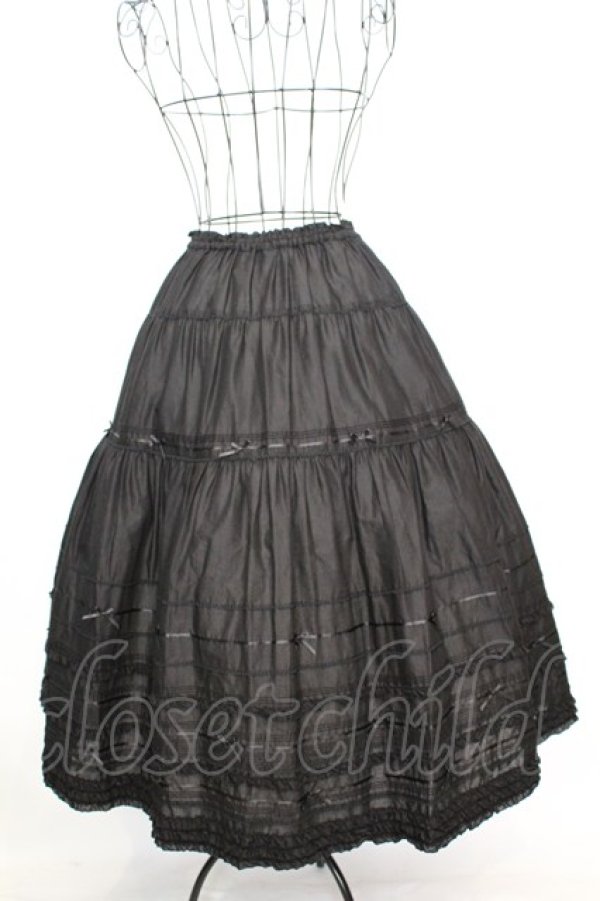 CHACOTT - Stina ダスティピンクブラックリボン巻スカート（未開封新品） stina / black ribbon wrap skirt / dusty pink